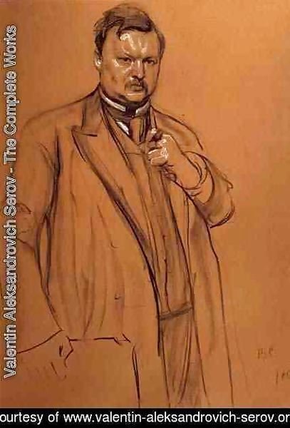 Portrait of the Composer Alekandr Konstantinovich Glazunov (1865-1936), 1906