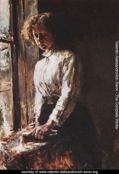By The Window Portrait Of Olga Trubnikova 1886