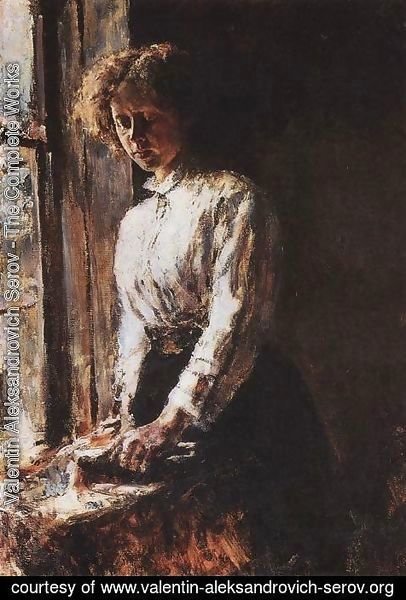 Valentin Aleksandrovich Serov - By The Window Portrait Of Olga Trubnikova 1886