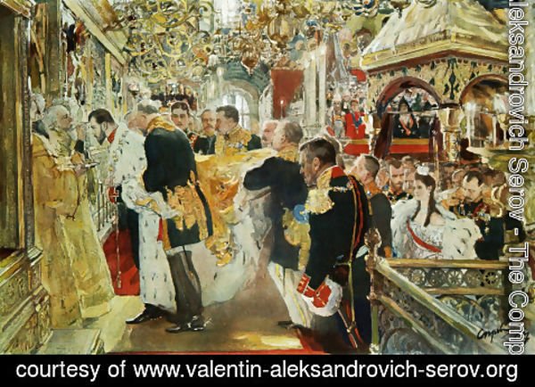Valentin Aleksandrovich Serov - Coronation Of The Emperor Nicholas II In The Uspensky Cathedral 1896