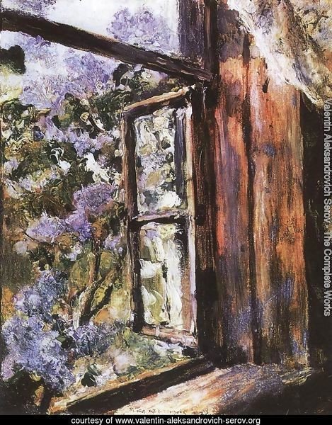 Open Window Lilacs Study 1886