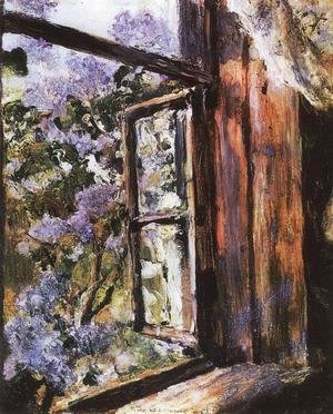 Valentin Aleksandrovich Serov - Open Window Lilacs Study 1886