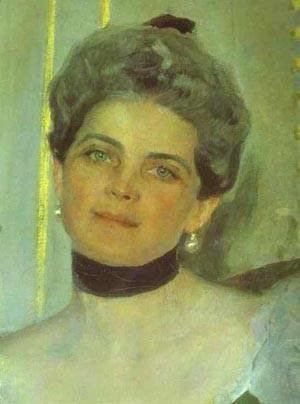 Valentin Aleksandrovich Serov - Portrait Of Princess Zinaida Yusupova Detail 1900-2