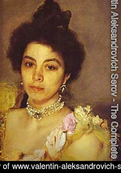 Valentin Aleksandrovich Serov - Portrait Of Sophia Botkina Detail 1899