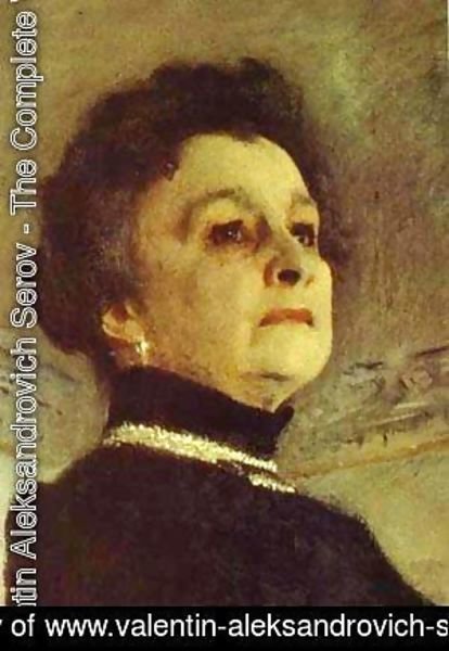 Valentin Aleksandrovich Serov - Portrait Of The Actress Maria Yermolova Detail 1905