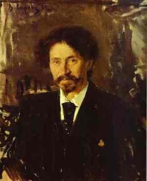 Valentin Aleksandrovich Serov - Portrait Of The Artist Ilya Repin 1892