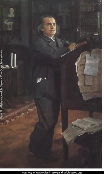Portrait Of The Composer Alexander Serov 1888-89