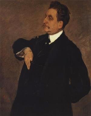 Valentin Aleksandrovich Serov - Portrait Of Vladimir Girshman 1911