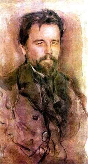 Valentin Aleksandrovich Serov - Portrait of Anton Chekhov