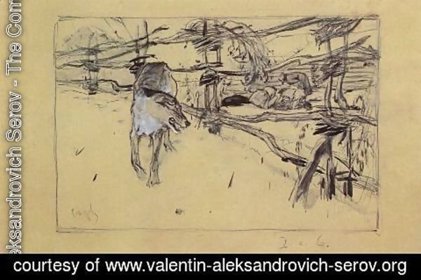 Valentin Aleksandrovich Serov - The Wolf and the Shepherds