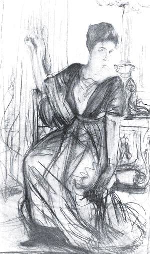 Valentin Aleksandrovich Serov - Sketch for a portrait of P.I. Scherbatova 2