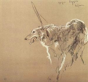 Valentin Aleksandrovich Serov - Greyhound royal hunting