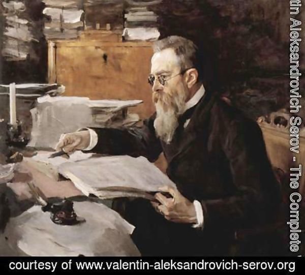 Valentin Aleksandrovich Serov - Portrait of Nikolai Andreyevich Rimsky-Korsakov