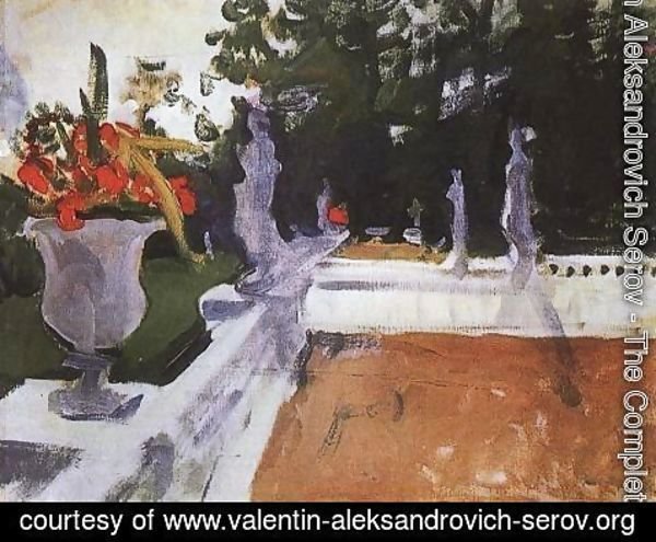Valentin Aleksandrovich Serov - Portico with a balustrade. Arkhangelsk
