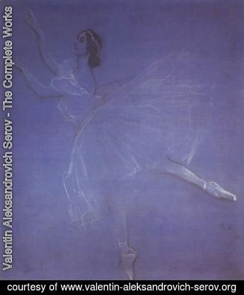 Valentin Aleksandrovich Serov - Anna Pavlova In The Ballet Sylphyde 1909