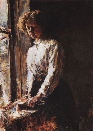 By The Window Portrait Of Olga Trubnikova 1886