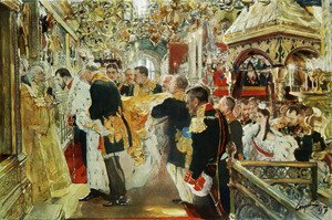Coronation Of The Emperor Nicholas II In The Uspensky Cathedral 1896