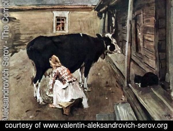 Valentin Aleksandrovich Serov - Farm Yard In Finland 1902