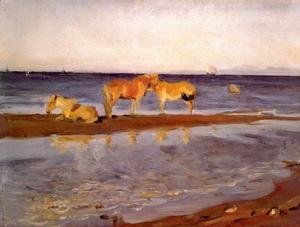 Horses On A Shore 1905