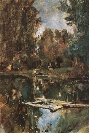 Valentin Aleksandrovich Serov - Pond In Abramtsevo Study 1886