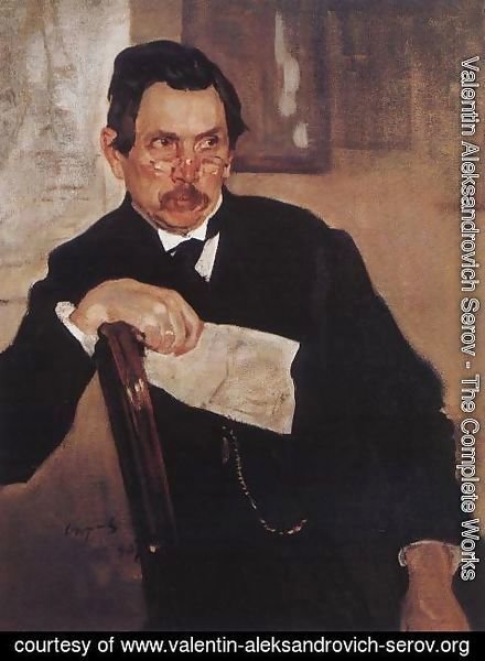 Valentin Aleksandrovich Serov - Portrait Of A Kasyanov 1907