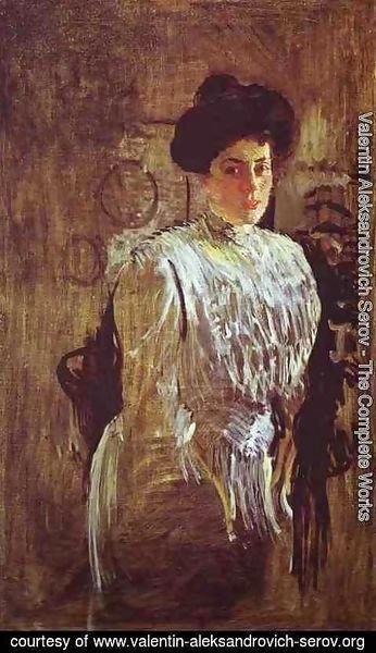Valentin Aleksandrovich Serov - Portrait Of Margarita Morozova 1910