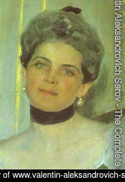 Valentin Aleksandrovich Serov - Portrait Of Princess Zinaida Yusupova Detail 1900-2