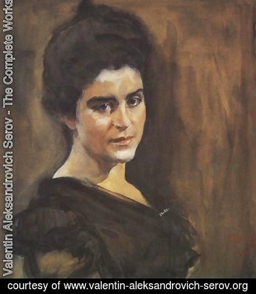 Valentin Aleksandrovich Serov - Portrait Of Sophia Dragomirove Lukomskaya 1900