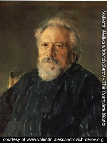 Valentin Aleksandrovich Serov - Portrait Of The Author Nikolay Leskov 1894