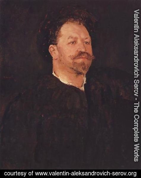 Valentin Aleksandrovich Serov - Portrait Of The Italian Singer Francesco Tamagno 1891