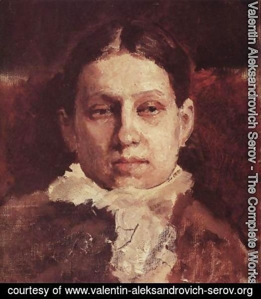 Valentin Aleksandrovich Serov - Portrait Of Vera Repina 1881