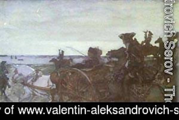 Valentin Aleksandrovich Serov - Rinsing Linen On The River 1902