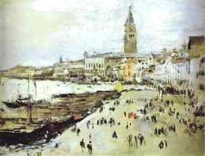 Seaside In Venice Study 1887