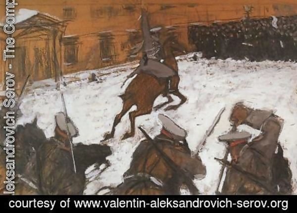 Valentin Aleksandrovich Serov - Soldiers Soldiers Heroes Everyone 1905