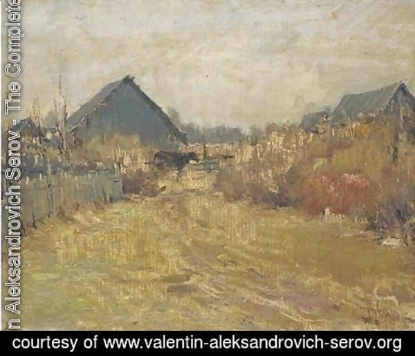 Valentin Aleksandrovich Serov - Study of a Russian farm