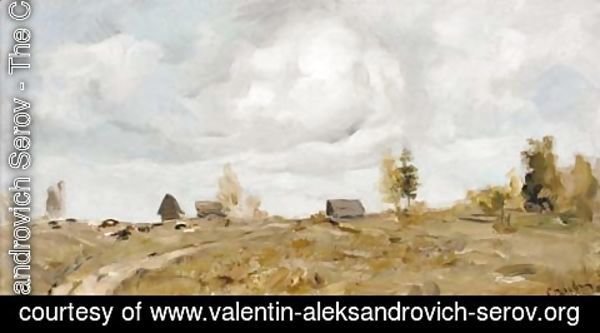 Valentin Aleksandrovich Serov - Country Settlement under threatening Clouds