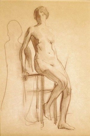 Valentin Aleksandrovich Serov - Study of a Nude