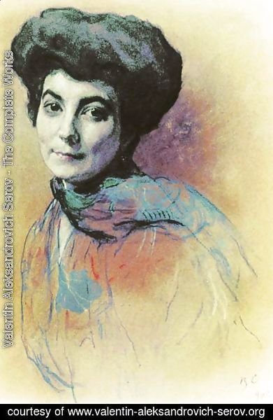 Valentin Aleksandrovich Serov - Portrait of Helena Ivanovna Roerich
