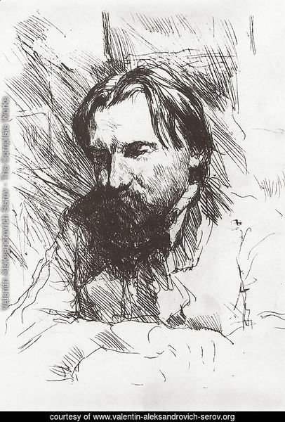 Portrait of the artist-engraver V.V. Mate