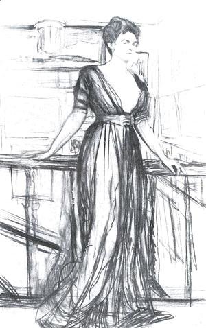 Valentin Aleksandrovich Serov - Sketch for a portrait of P.I. Scherbatova