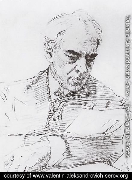 Valentin Aleksandrovich Serov - Portrait of Konstantin Stanislavski