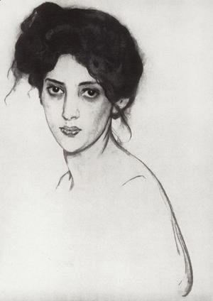 Valentin Aleksandrovich Serov - Portrait of Izabella Grunberg