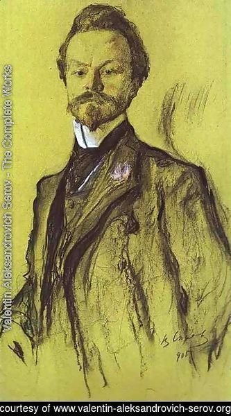 Valentin Aleksandrovich Serov - Portrait of the Poet Konstantin Balmont