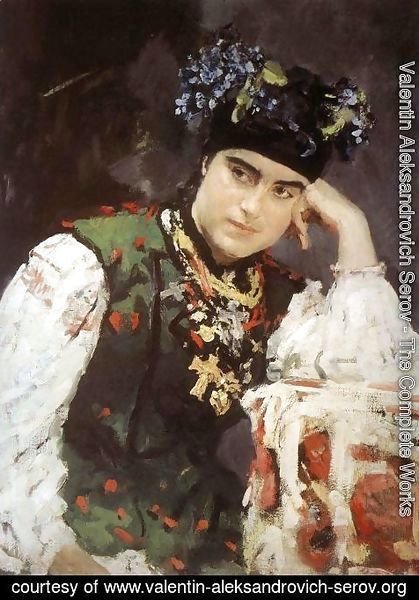 Valentin Aleksandrovich Serov - Portrait of Sophia Dragomirova-Lukomskaya