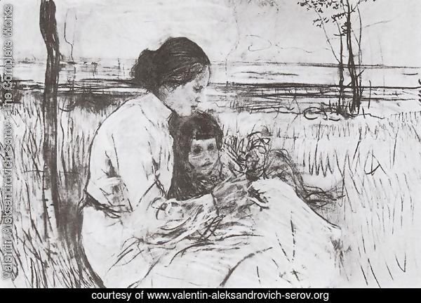 Children of the artist. Olga and Anton Serov