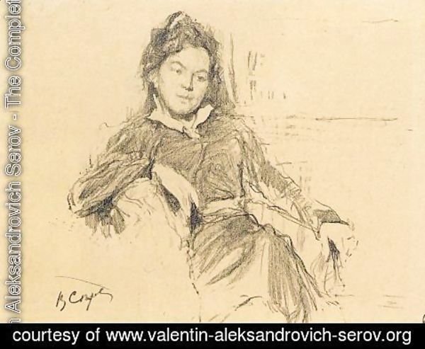 Valentin Aleksandrovich Serov - Portrait of the artist A.P.Ostroumova-Lebedeva